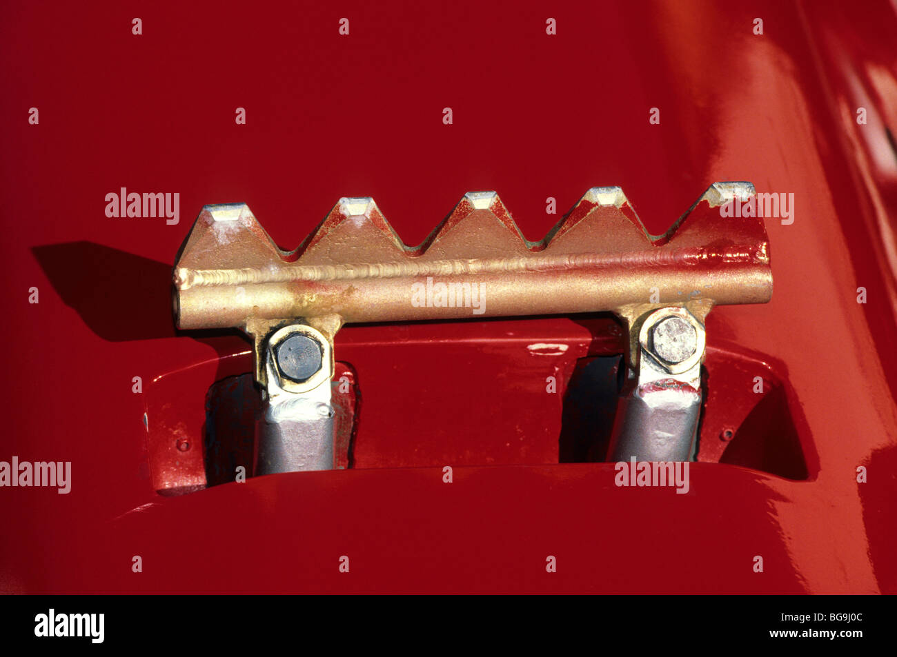 Close up detail of a bobsleigh brake Stock Photo Alamy