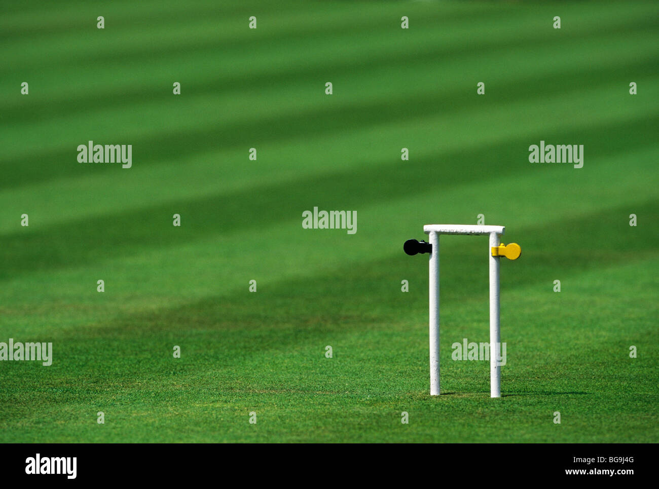 Close up of a croquet hoop Stock Photo Alamy