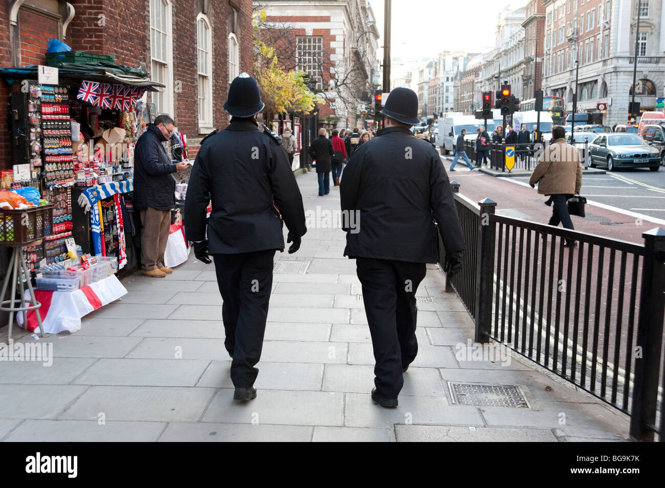 Metropolitan police officers on the beat on Piccadilly in the West End, London, England, UK Stock Photo