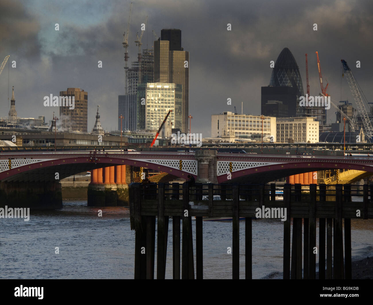 the City of London, dusk Stock Photo