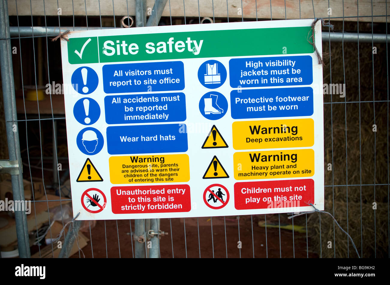 health and safety sign Stock Photo