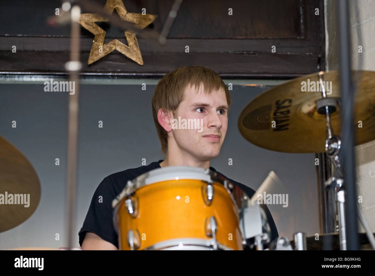 jazz drummer; Jack Atherton Stock Photo