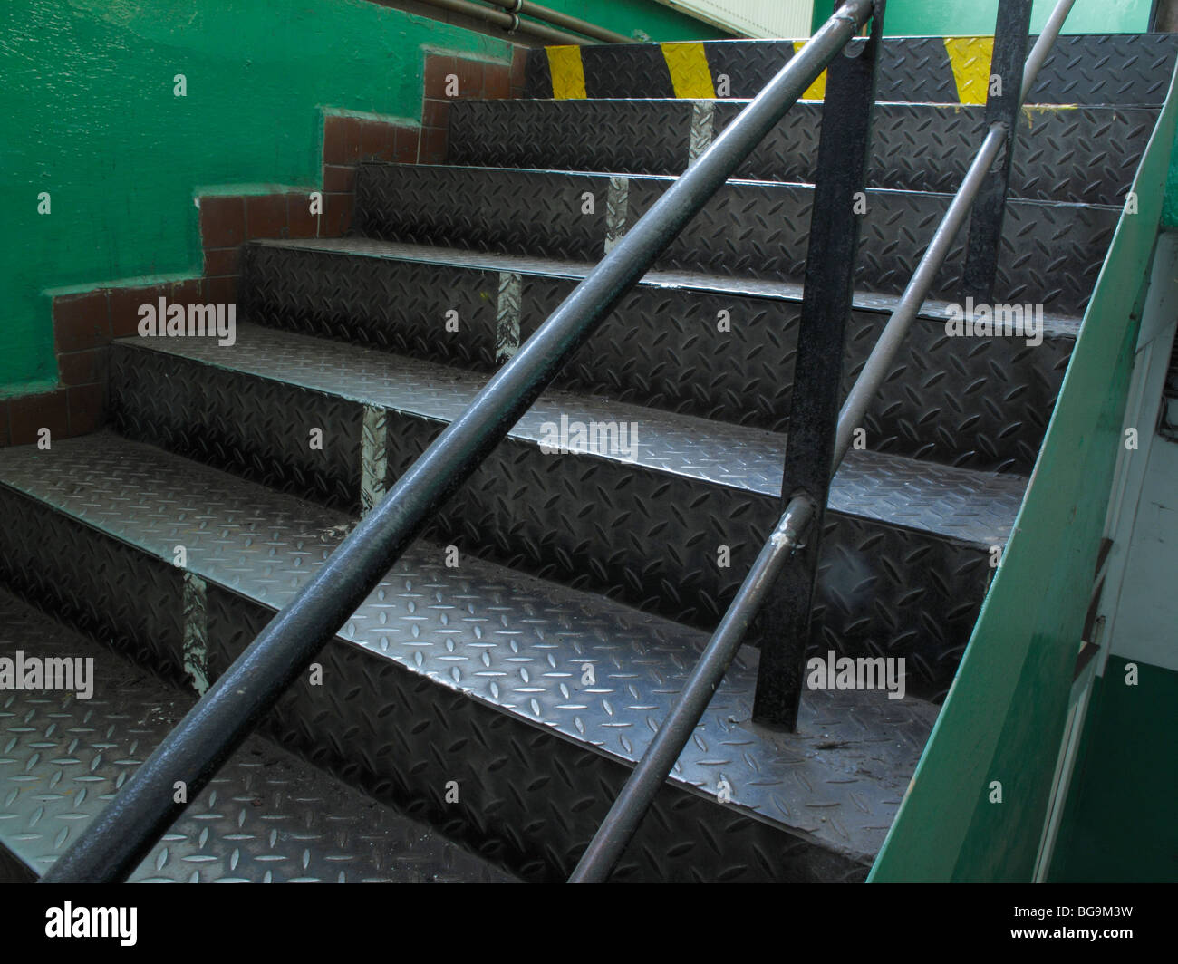 stairs factory steps iron metal steelworks Stock Photo Alamy