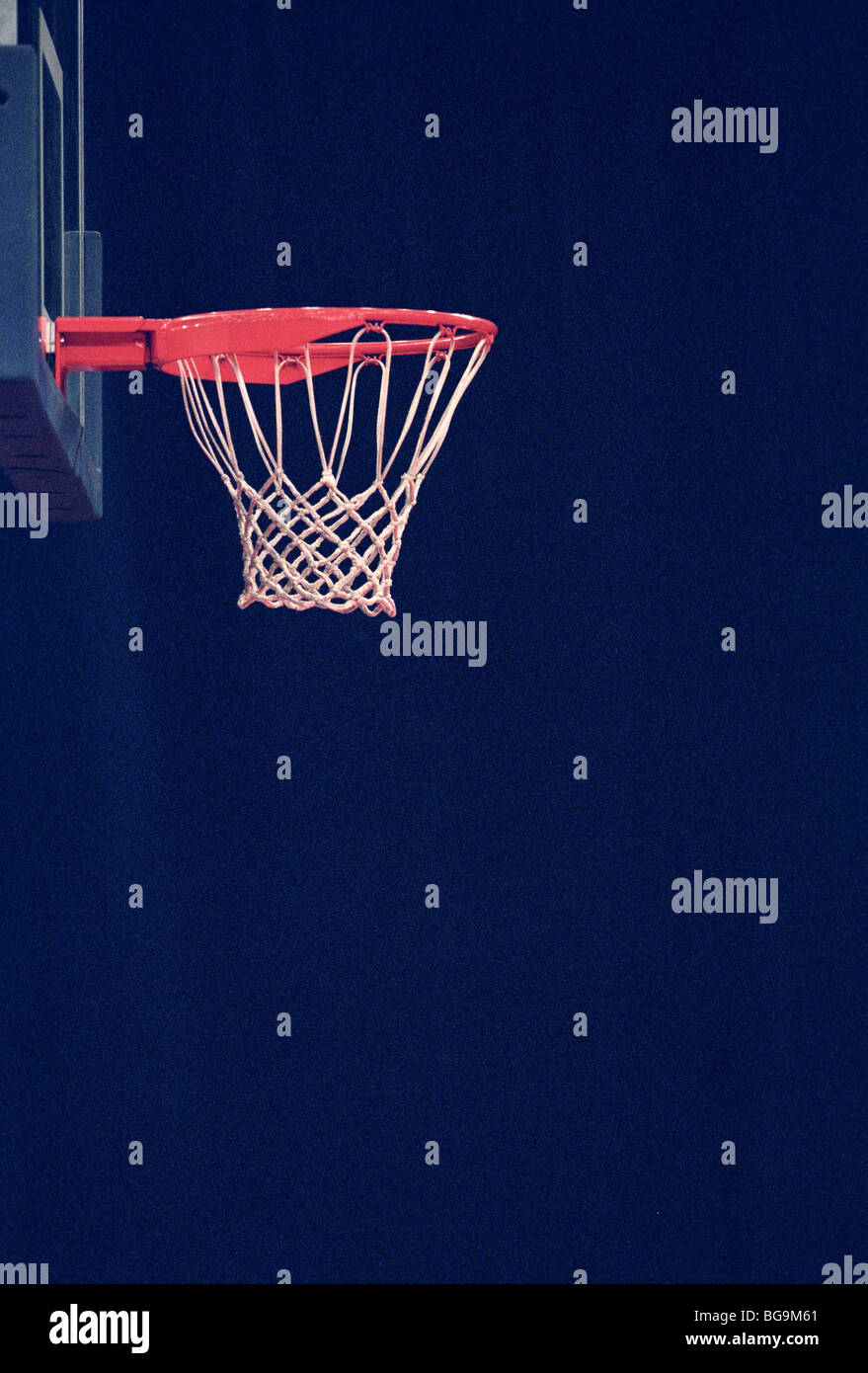 Basketball hoop and net Stock Photo