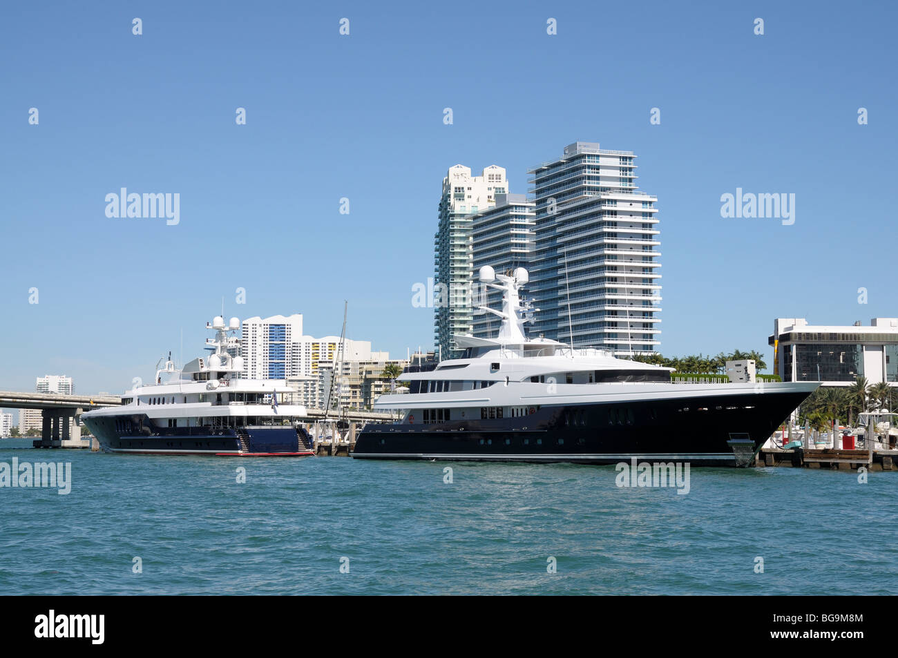 Luxury Yachts at Miami Beach Marina, Florida Stock Photo Alamy