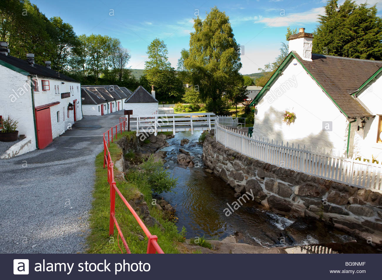 Edradour Distillery near Pitlochry in Scotland Stock Photo 27259471