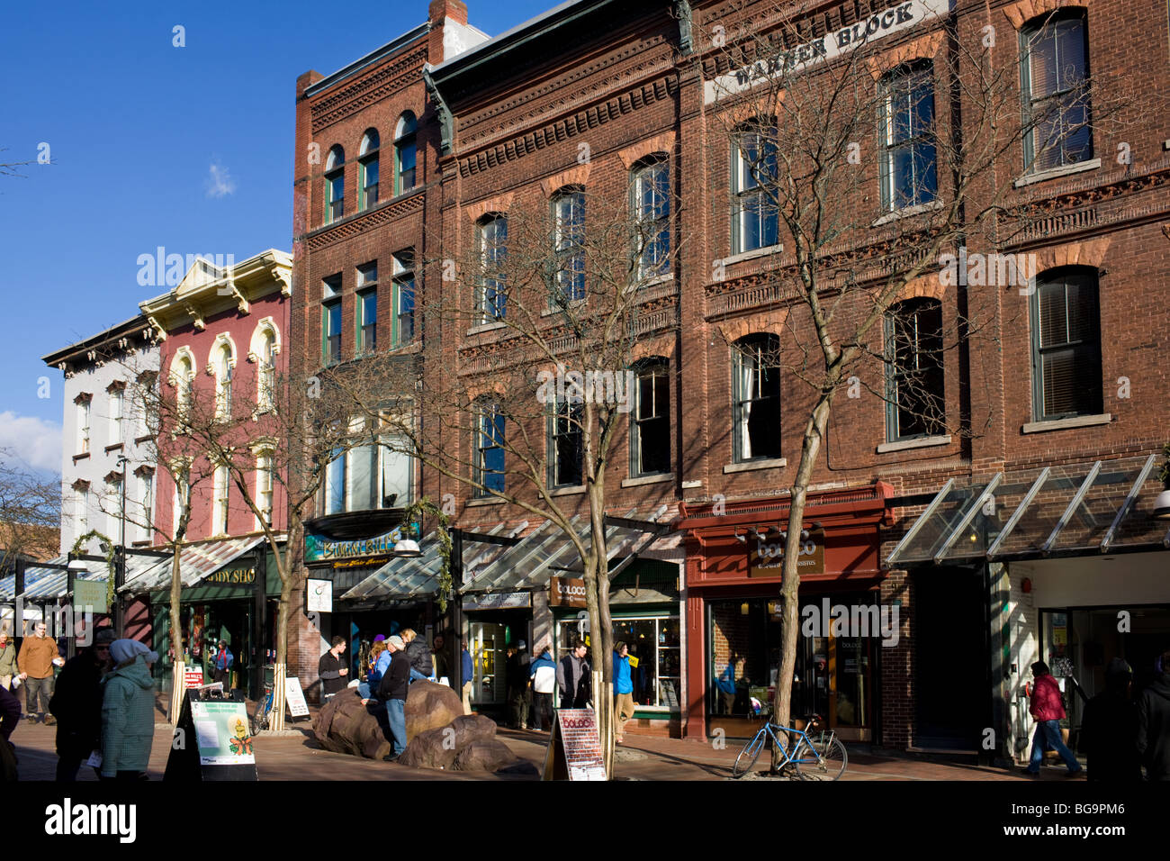 Church Street pedestrian mall, business district, Burlington, Vermont