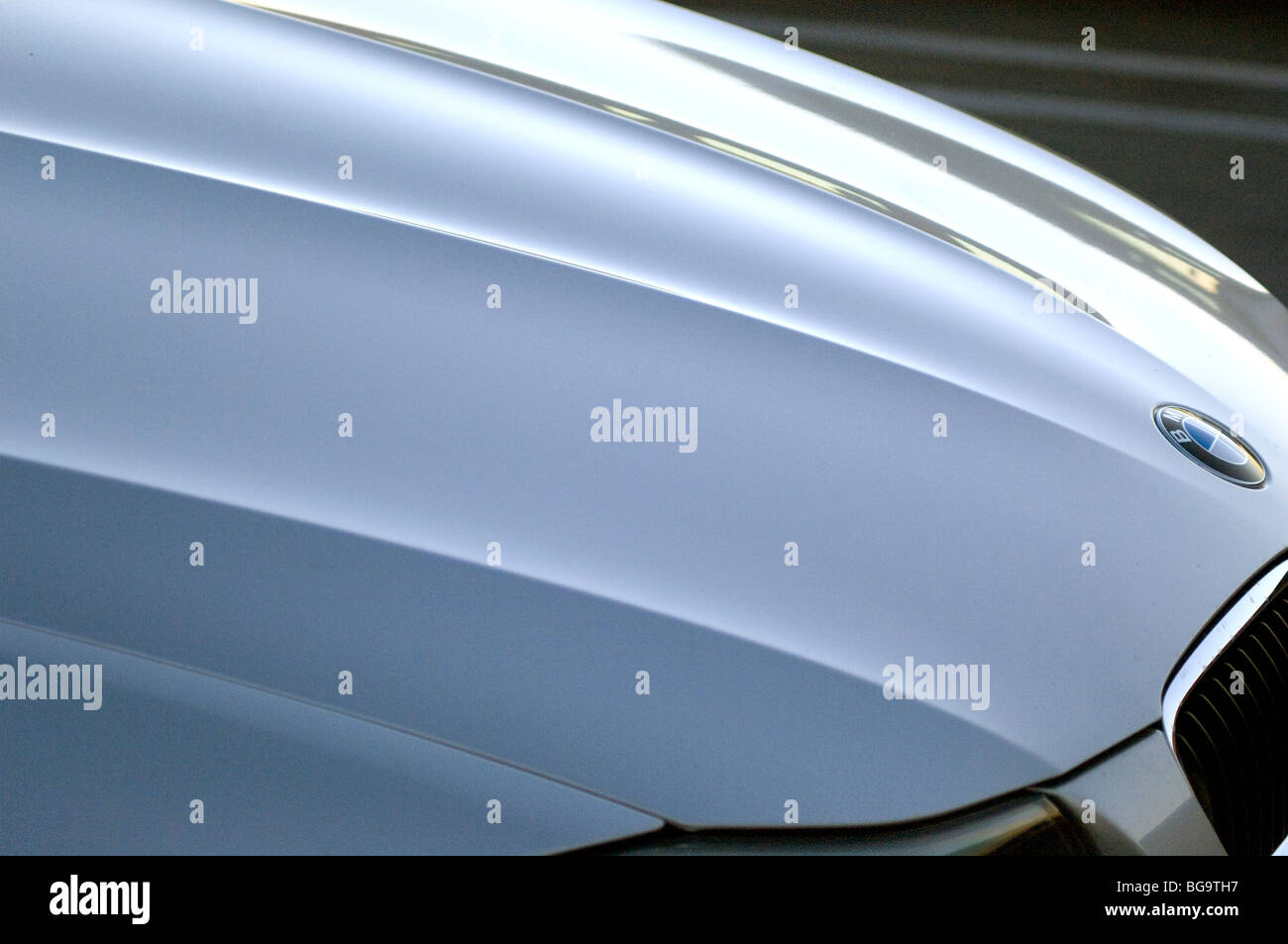 Detail of hood of car Stock Photo Alamy