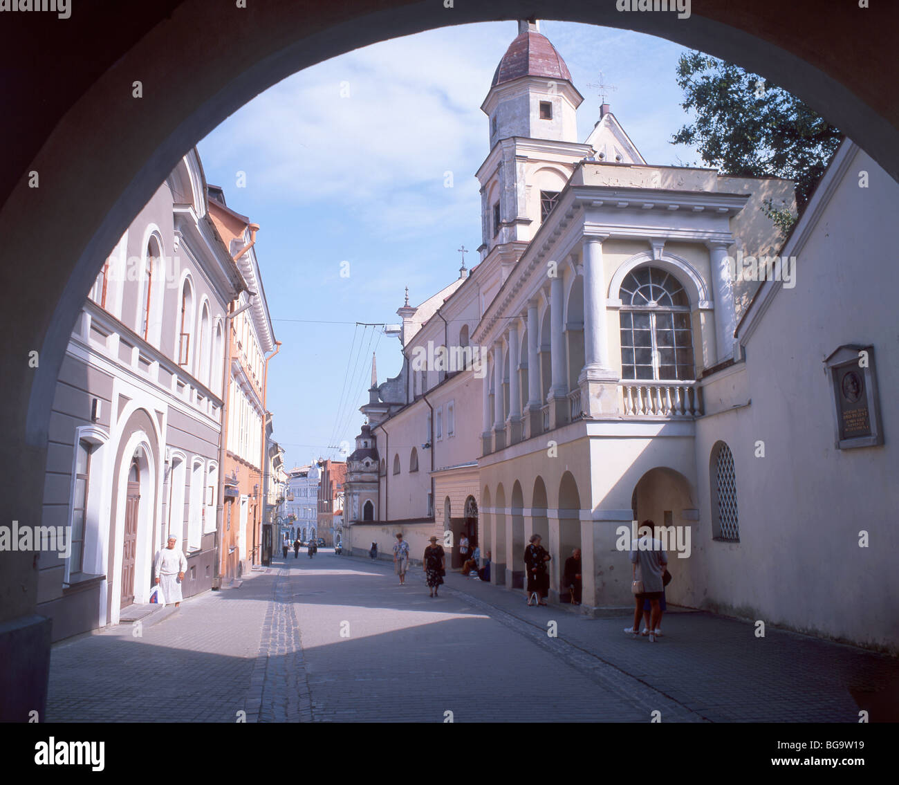 Ausros Vartu Gatve, Old Town, Vilnius, Vilnius County, Republic of Lithuania Stock Photo