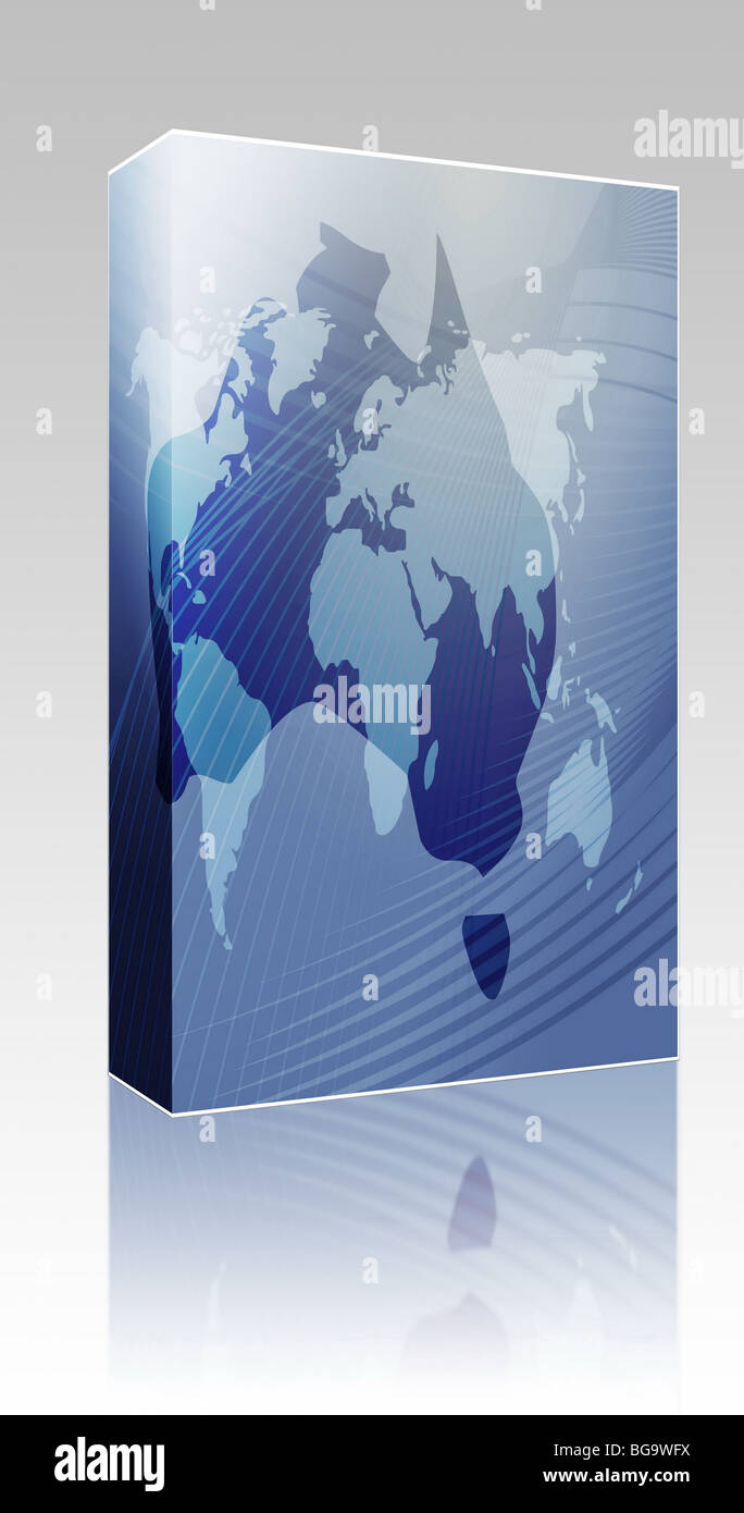 Software package box Map of Australia, abstract graphical design ...