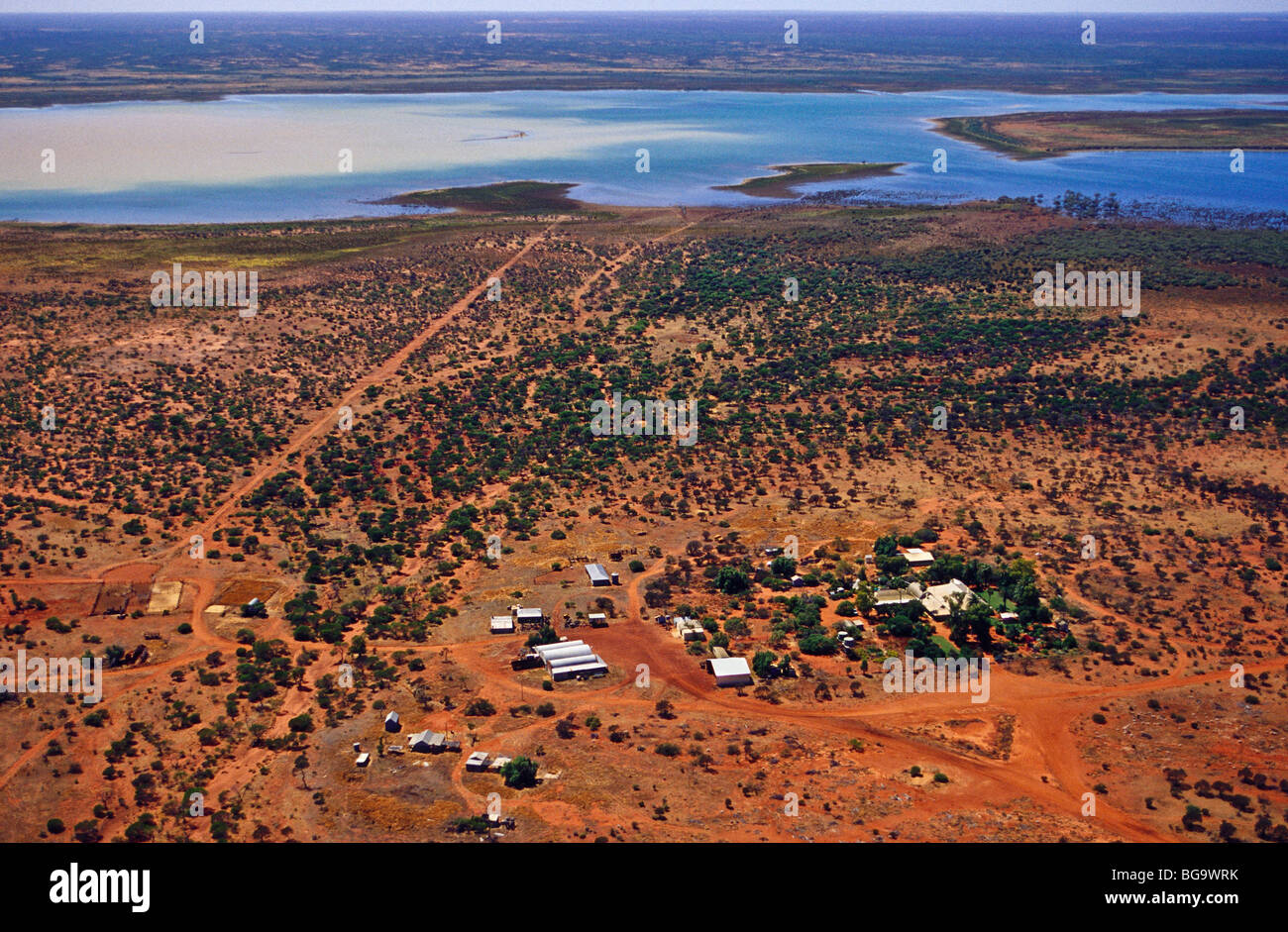 Remote sheep property outback Australia Stock Photo Alamy