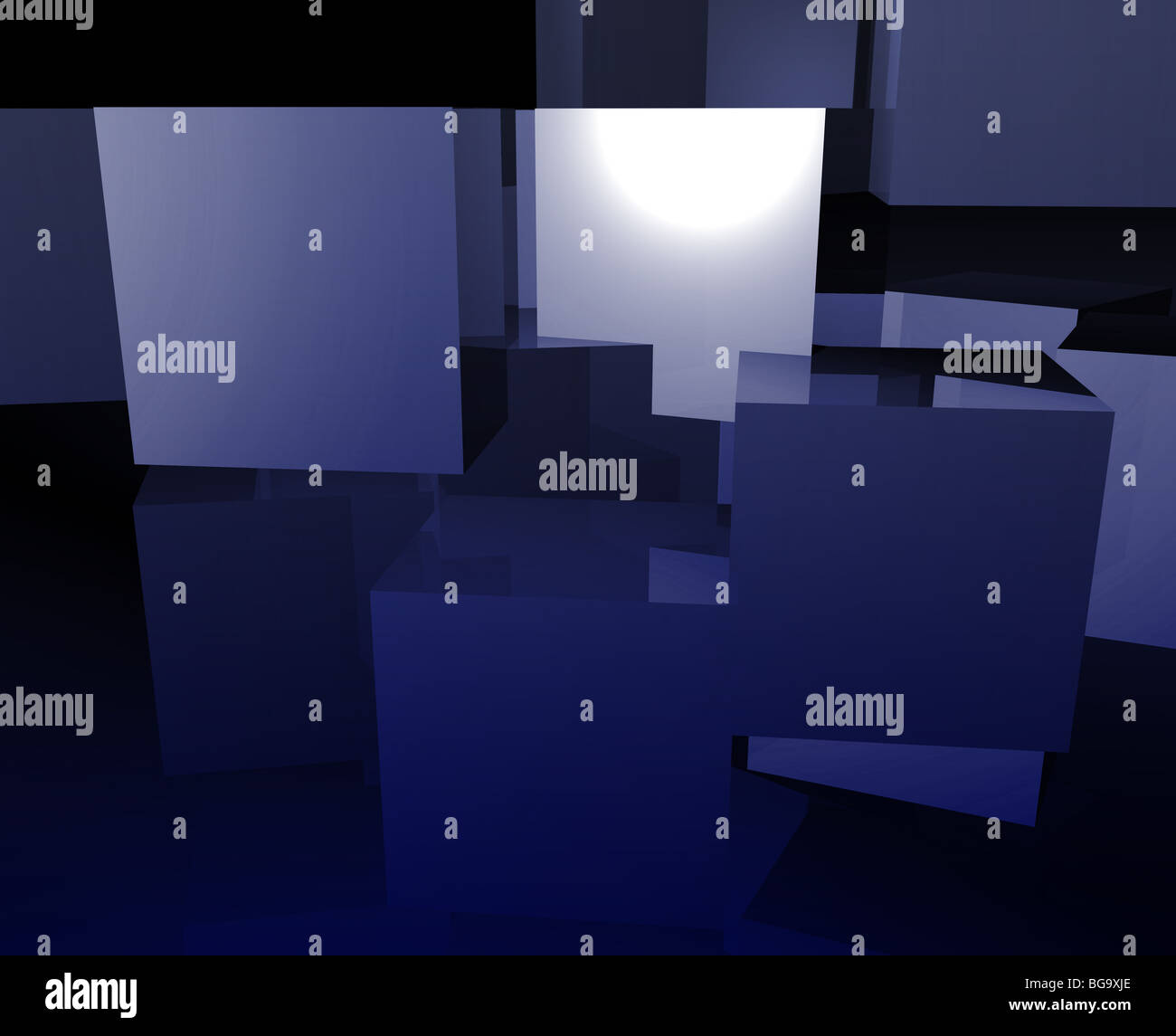 Abstract background illustration of cube geometric shapes Stock Photo