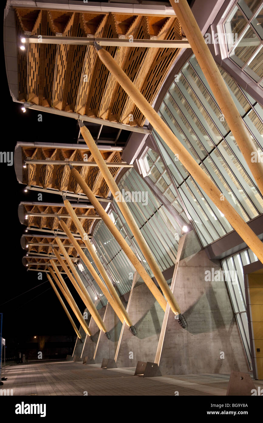 Architectural detail, Richmond Olympic Oval, Richmond, Greater Vancouver Area, BC, Canada Stock Photo