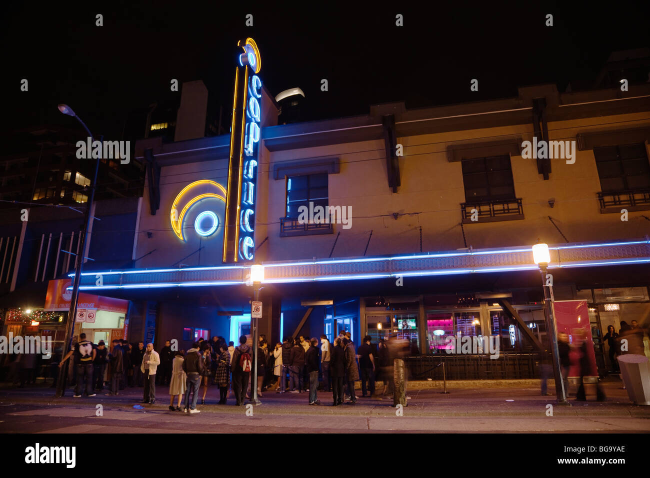 A queue of patrons outside of Caprice Night Club in the Granville  Entertainment District, downtown Vancouver, BC, Canada Stock Photo - Alamy