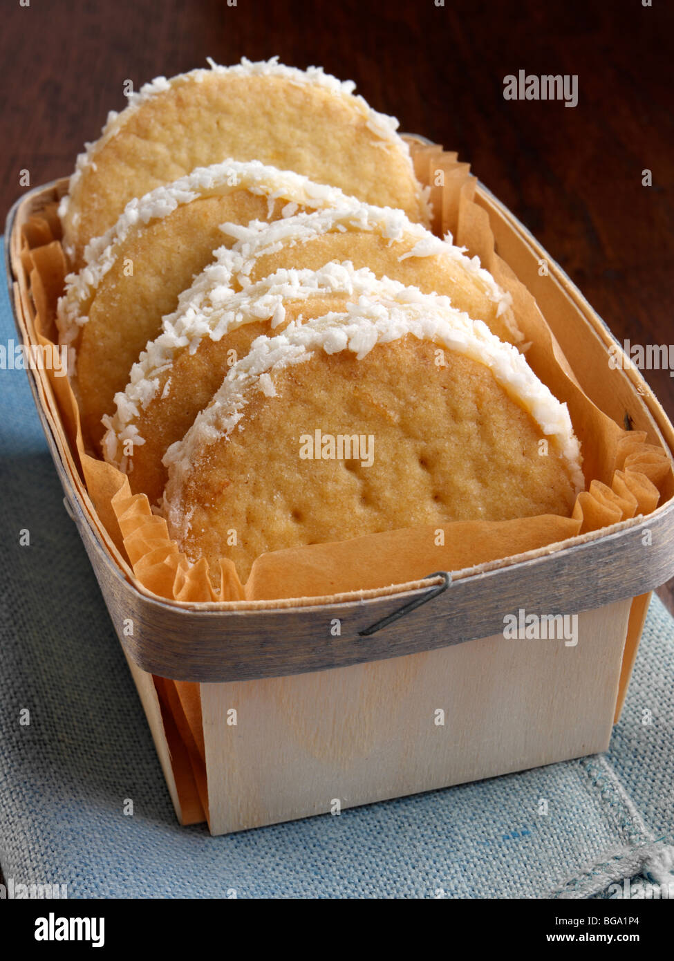Coconut caramel wheels Stock Photo Alamy