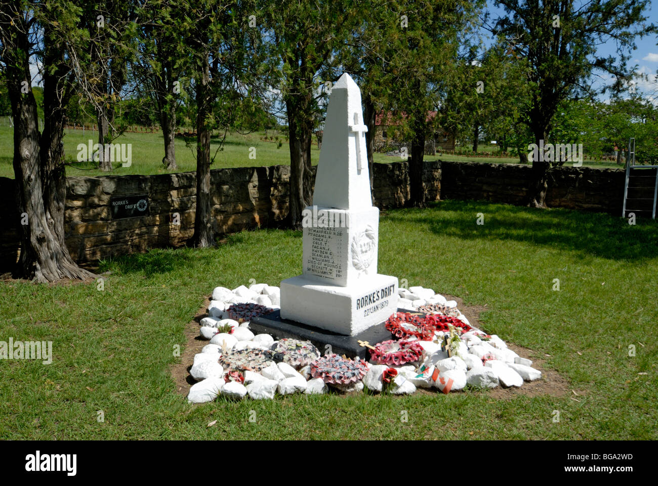 British Army memorial at Rorkes Drift South Africa Stock Photo Alamy