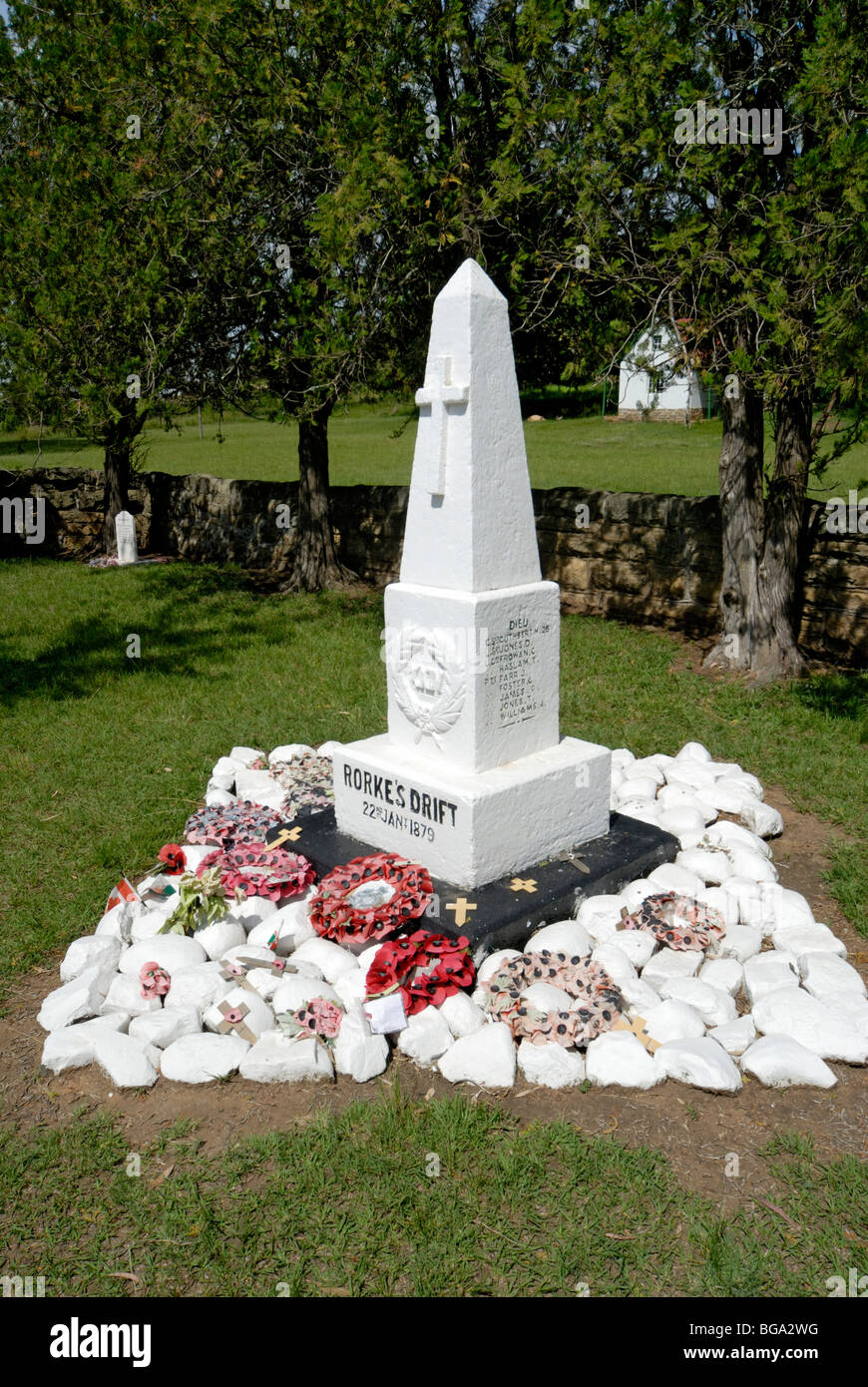 British Army Memorial at Rorkes Drift South Africa Stock Photo Alamy