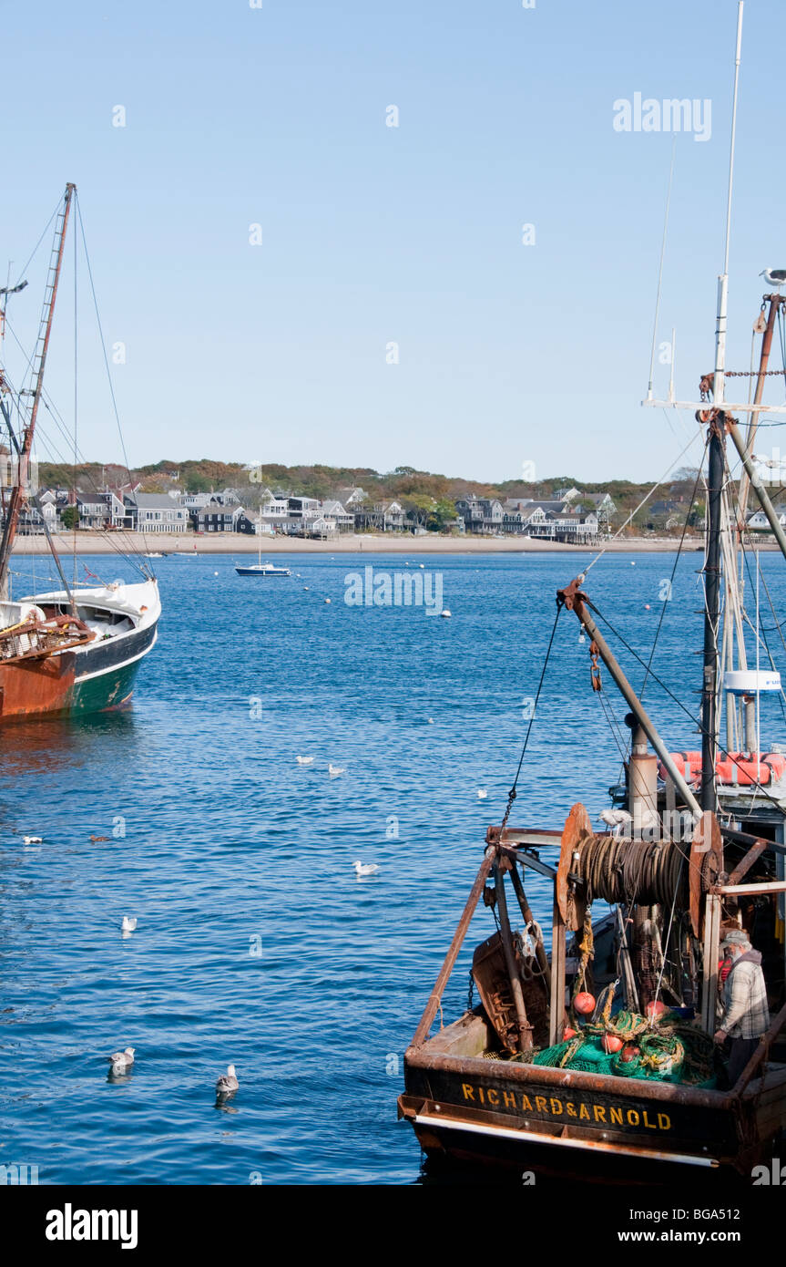 Provincetown Harbour,Fishing Boats,Pilgrims Monument,Views of Town