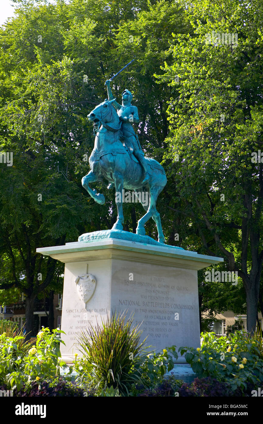 Joan of Arc Statue, Quebec City, Quebec, Canada Stock Photo Alamy