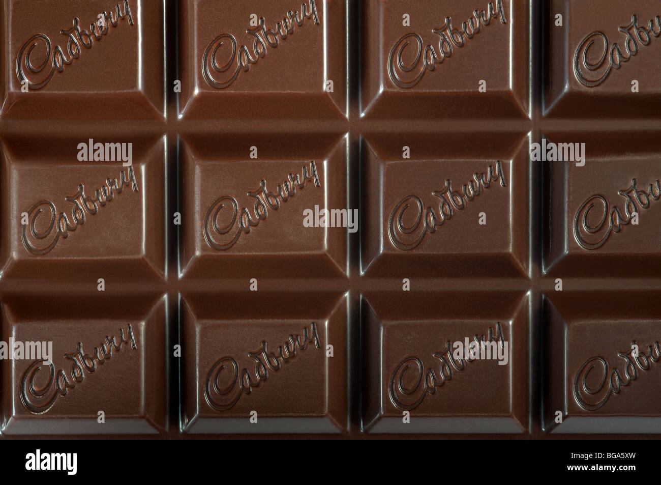 Bar of Cadbury's chocolate Stock Photo