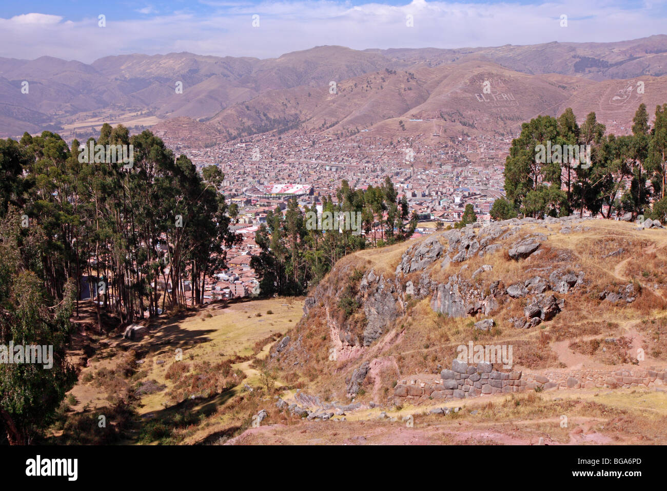 Peru Peruano De Andes Cuzco Do Guerreiro Do Inca Do Homem Foto de