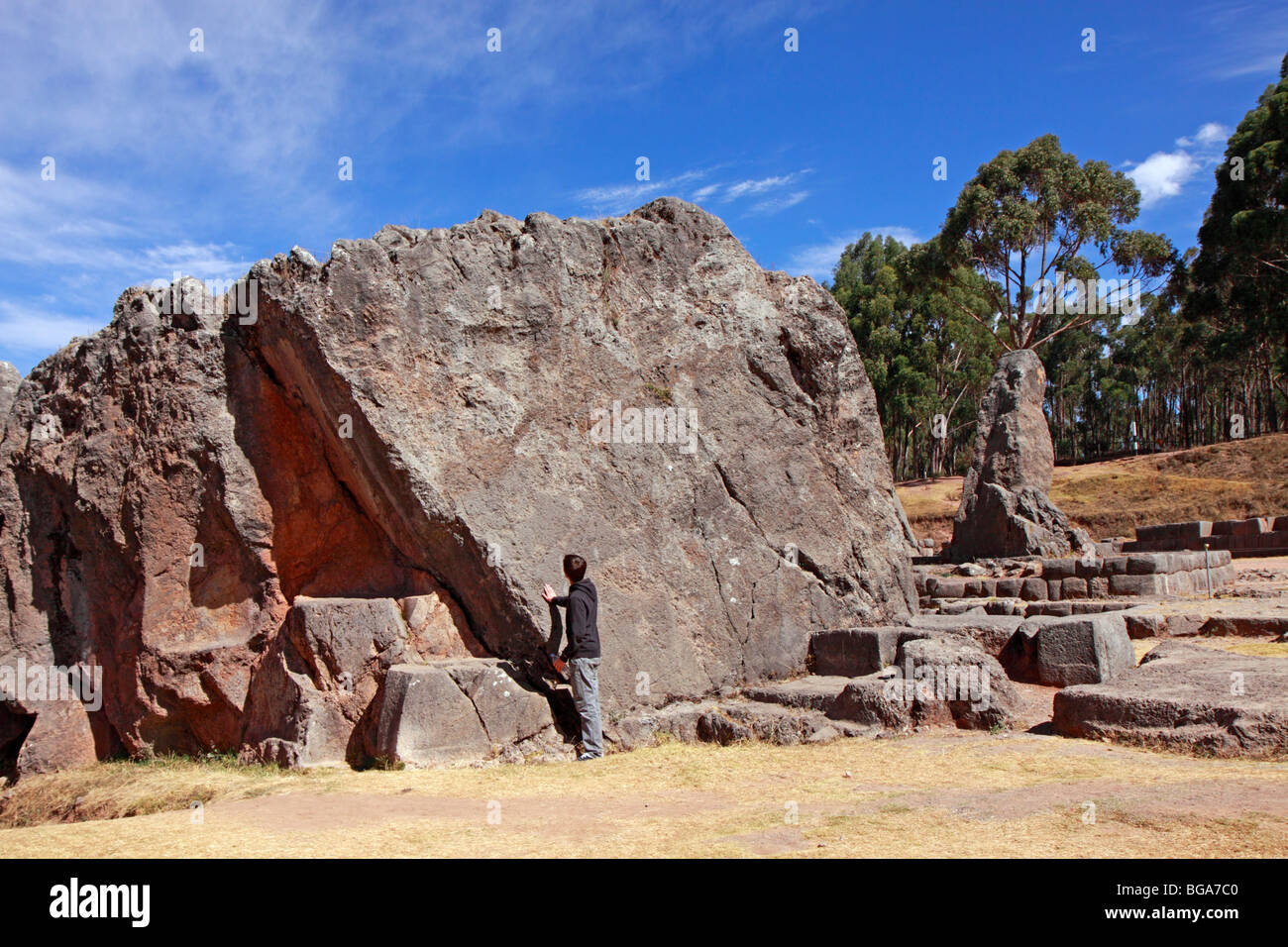 Peru Peruano De Andes Cuzco Do Guerreiro Do Inca Do Homem Foto de