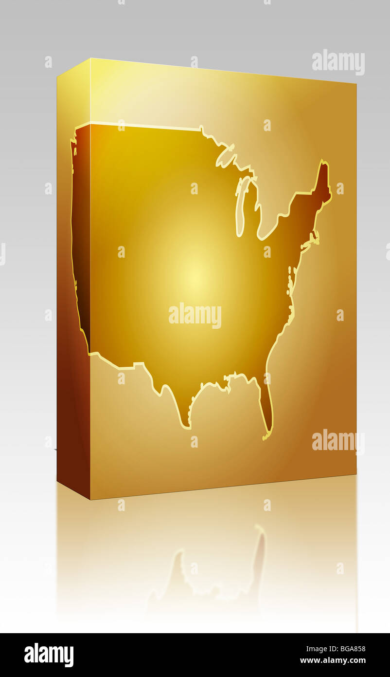 Software package box map of the americas hi-res stock photography and ...