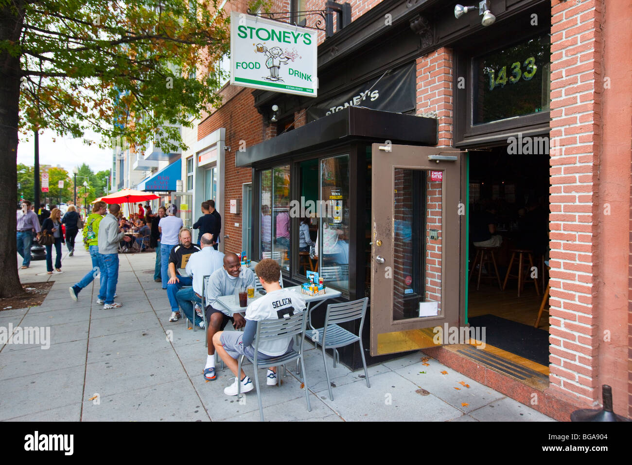 Stoney's Restaurant in Logan Circle in Washington DC Stock Photo Alamy