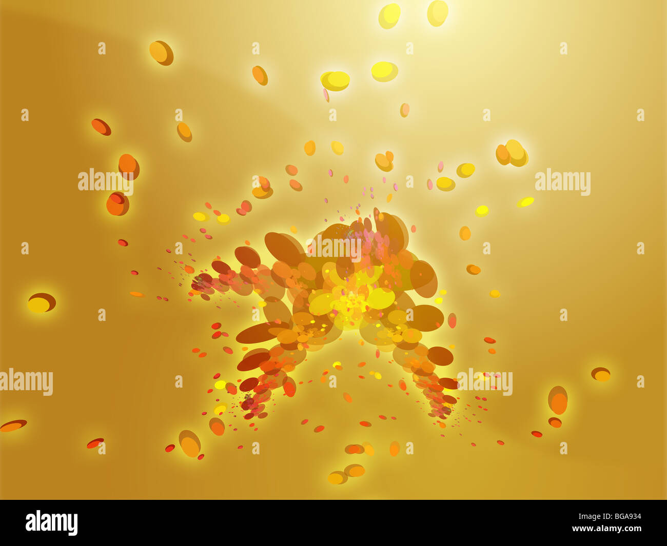 Abstract illustration wallpaper of 3d geometric shapes Stock Photo - Alamy