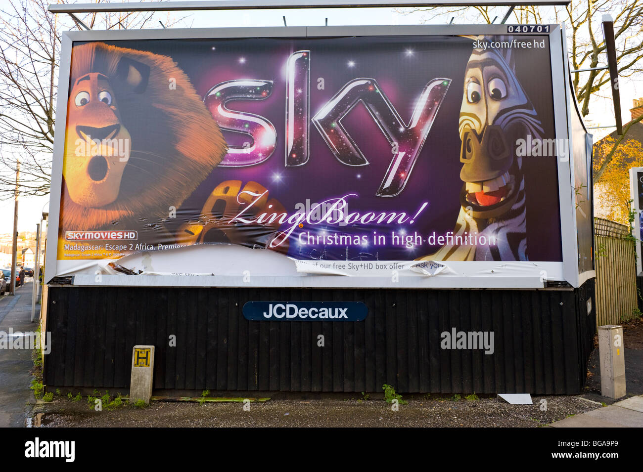 Jcdecaux Billboard Site Featuring Poster For Sky Movies In Newport