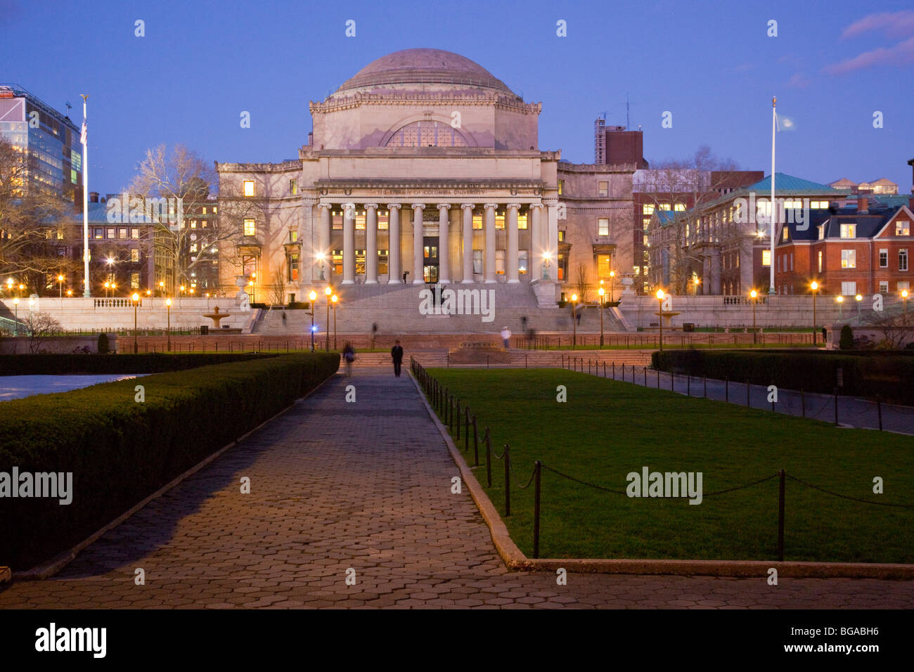 Low Library, Columbia University Campus in New York City Stock Photo