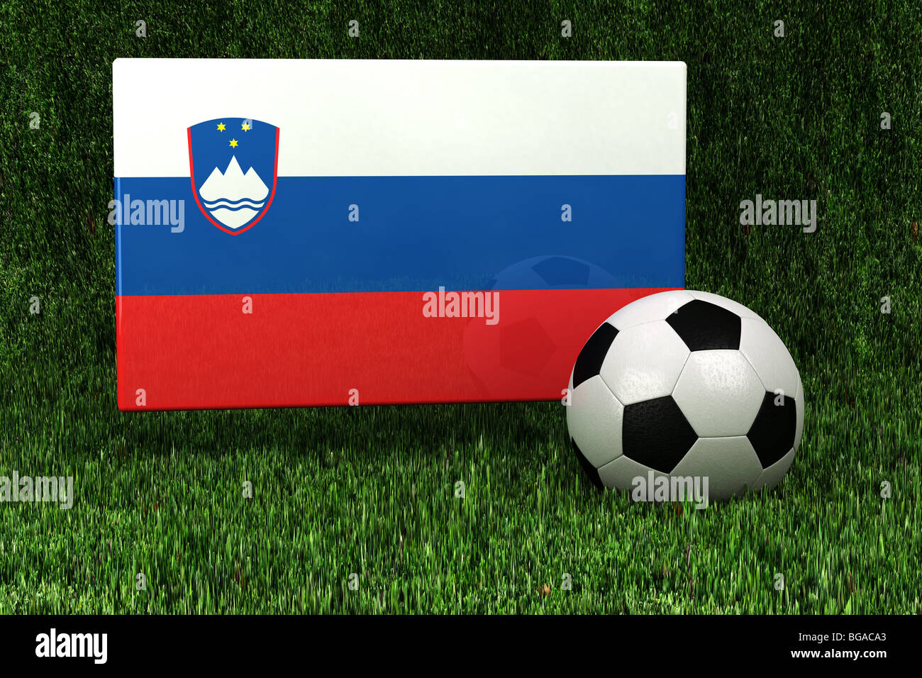 Flag of Slovenia with soccer ball Stock Photo - Alamy