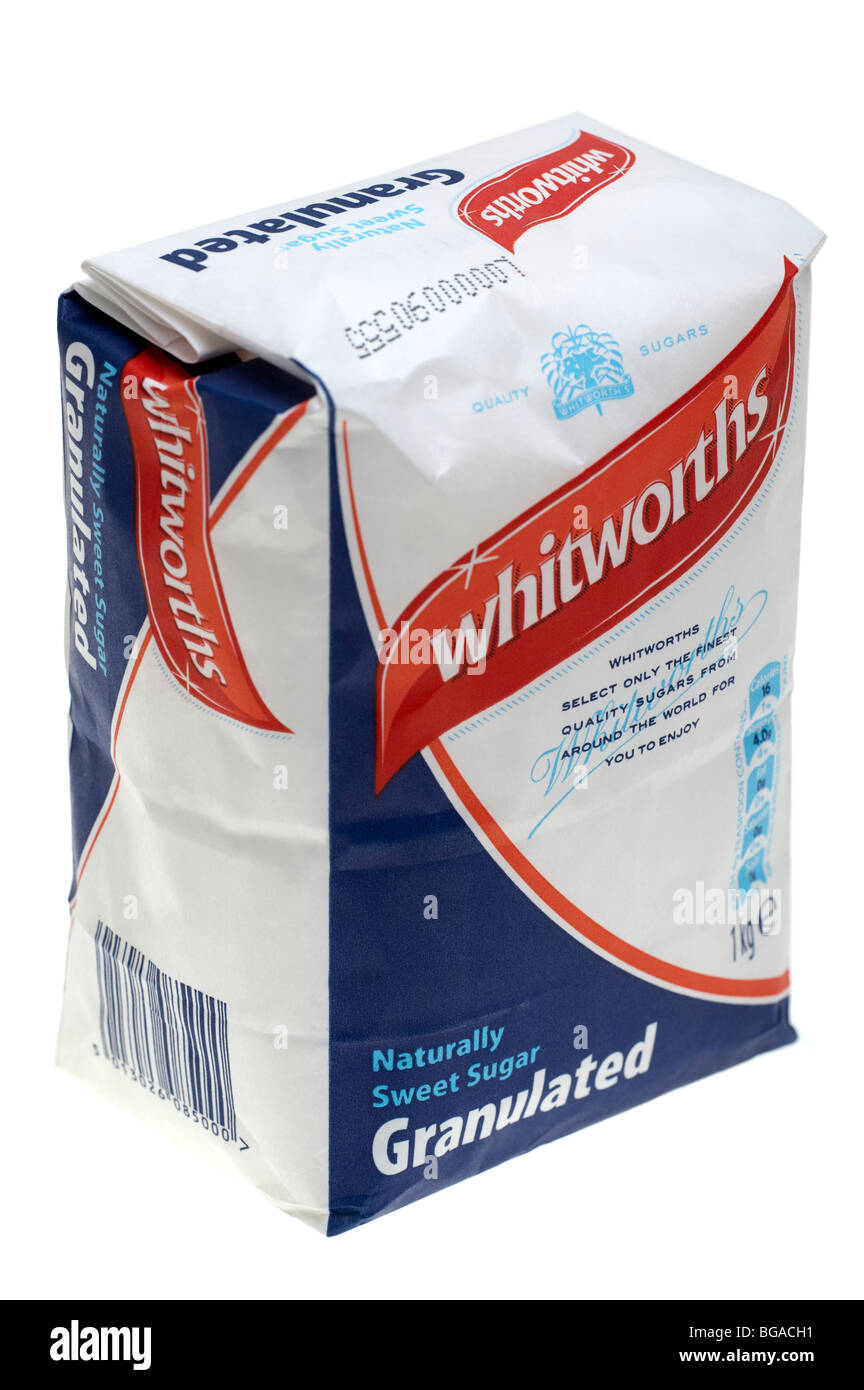 One kg bag of  Whitworths  'granulated sugar' Stock Photo