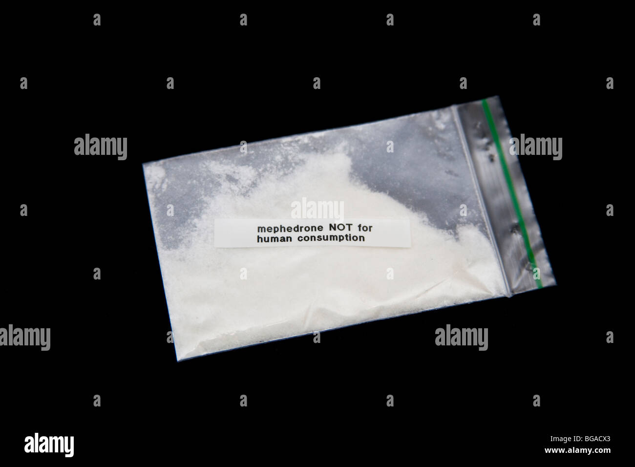 Mephedrone, 4-methylmethcathinone (4-MMC),Meow, a legal high sold as plant fertilizer. Its a stimulant similar to ecstasy Stock Photo