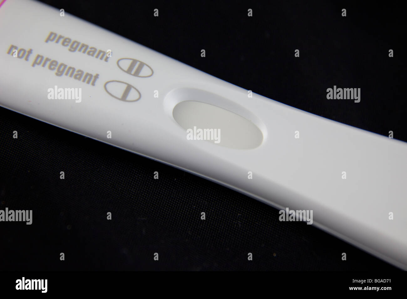 Empty pregnancy test stick on the black background ready Stock Photo Alamy