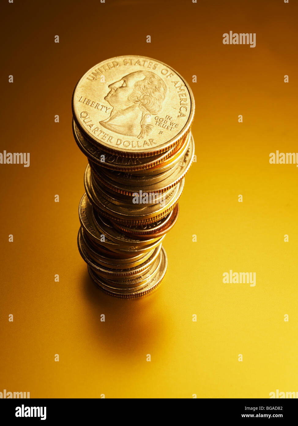 Stack of US Dollar Coins Stock Photo Alamy