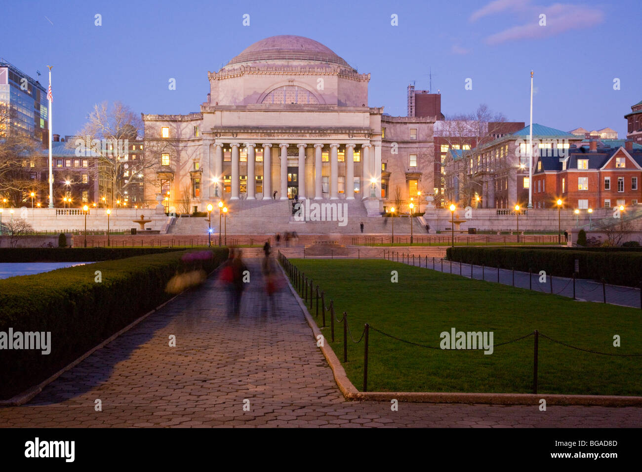 Low Library, Columbia University Campus in New York City Stock Photo