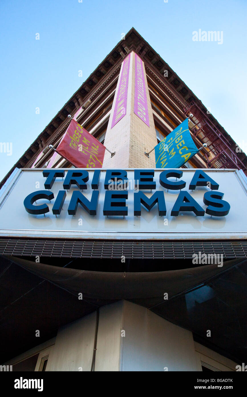Tribeca Cinemas in Manhattan, New York City Stock Photo