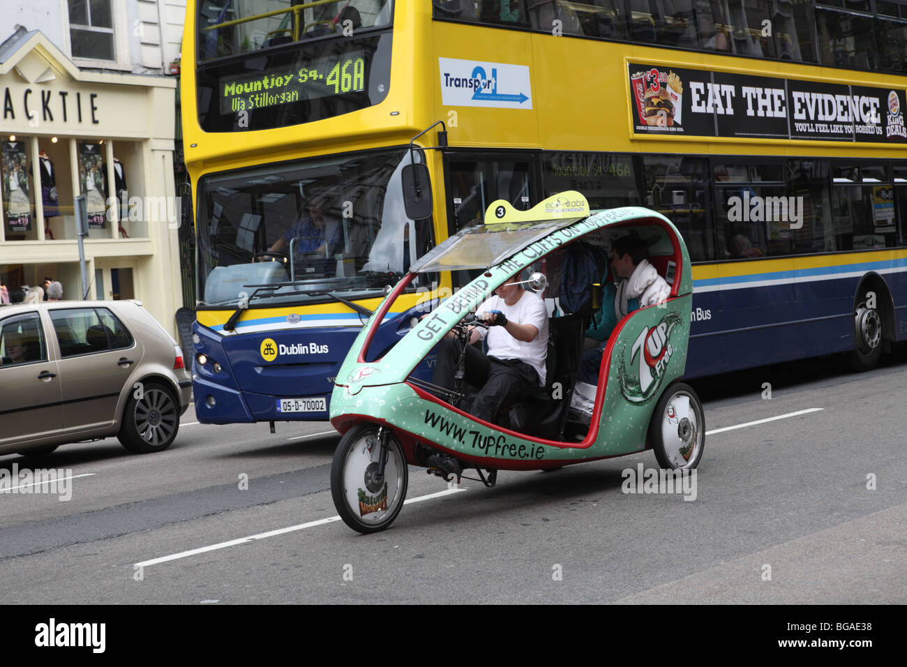 Pedal Power Dublin City Stock Photo Alamy