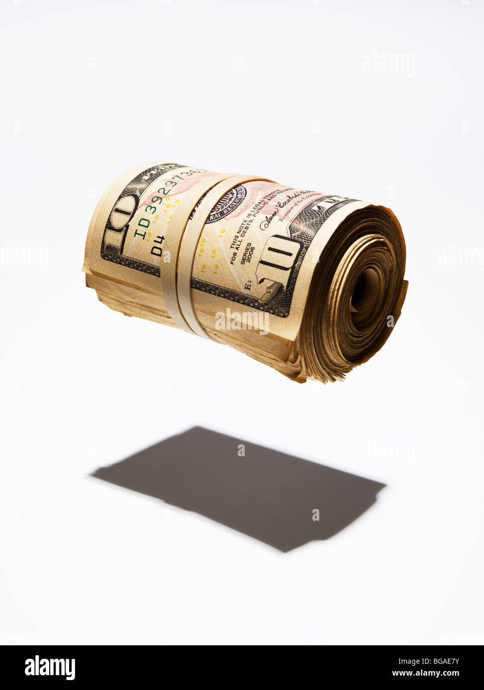 Bundle Of Ten Dollar Bills Stock Photo Alamy