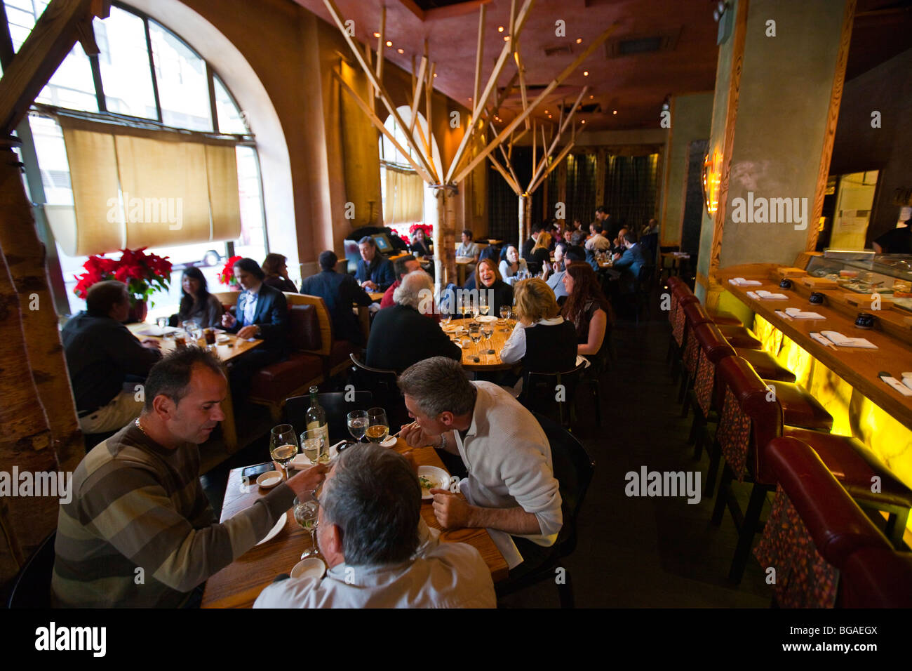 Nobu Japanese Restaurant in Tribeca, New York City Stock Photo
