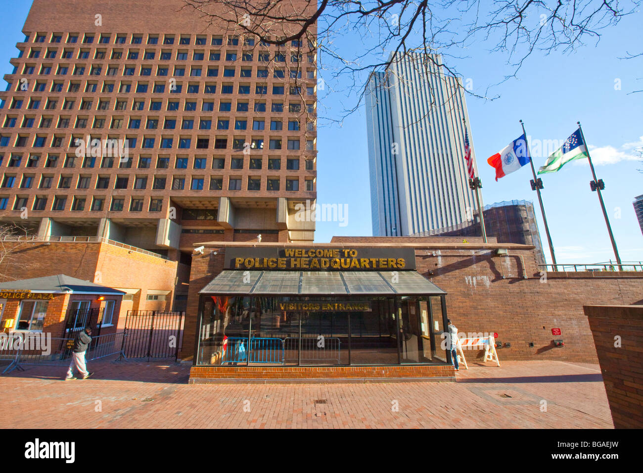 Police Headquarters building in downtown Manhattan, New York City Stock