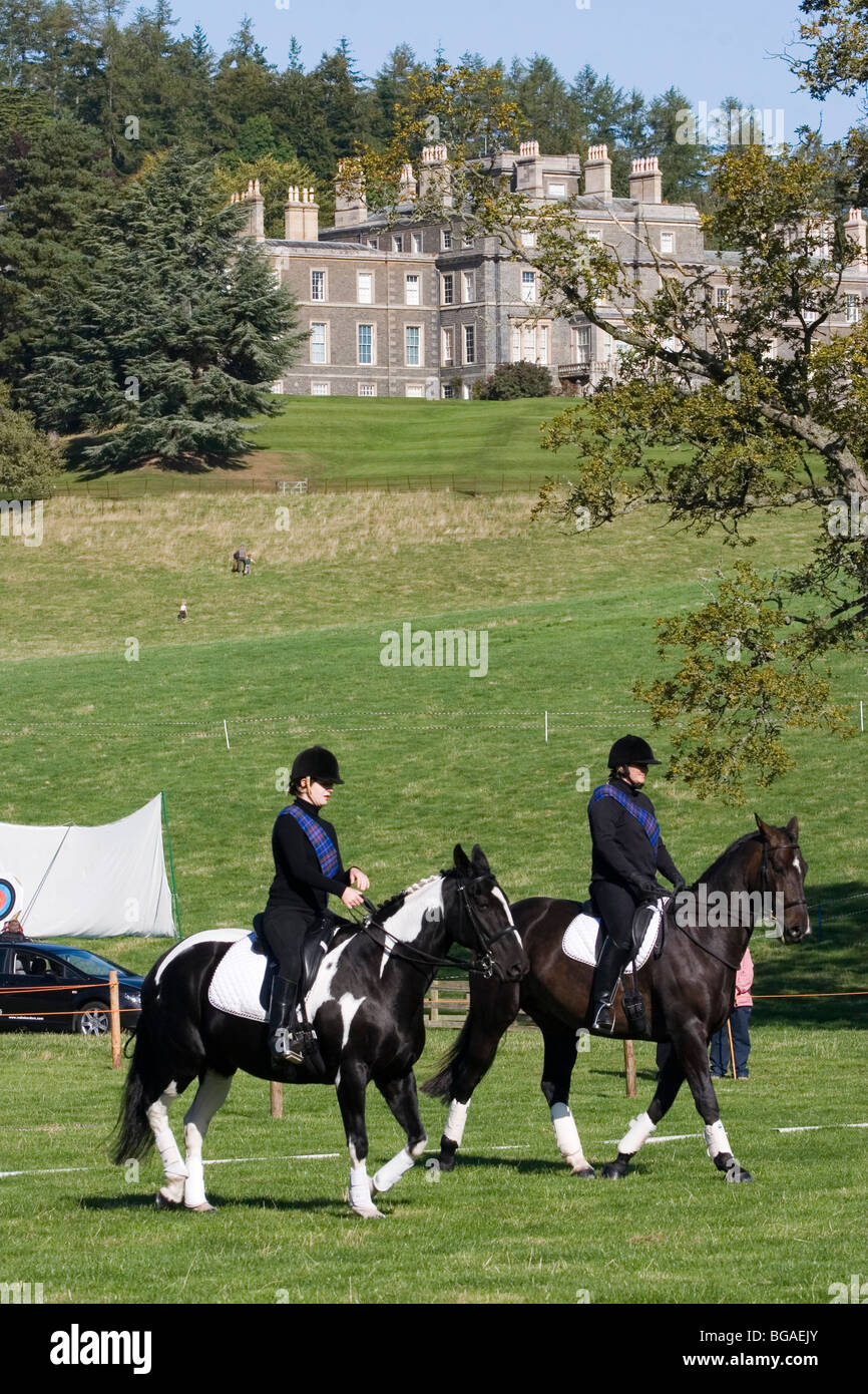 Horse riding display at Bowhill, Selkirk, Scottish Borders Stock Photo