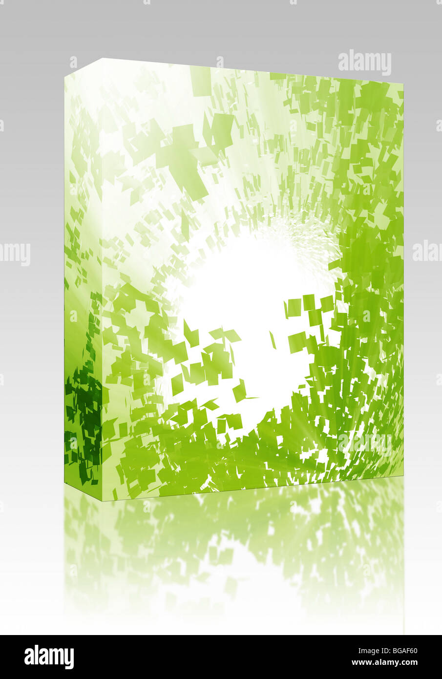 Software package box Abstract background illustration of shattered ...