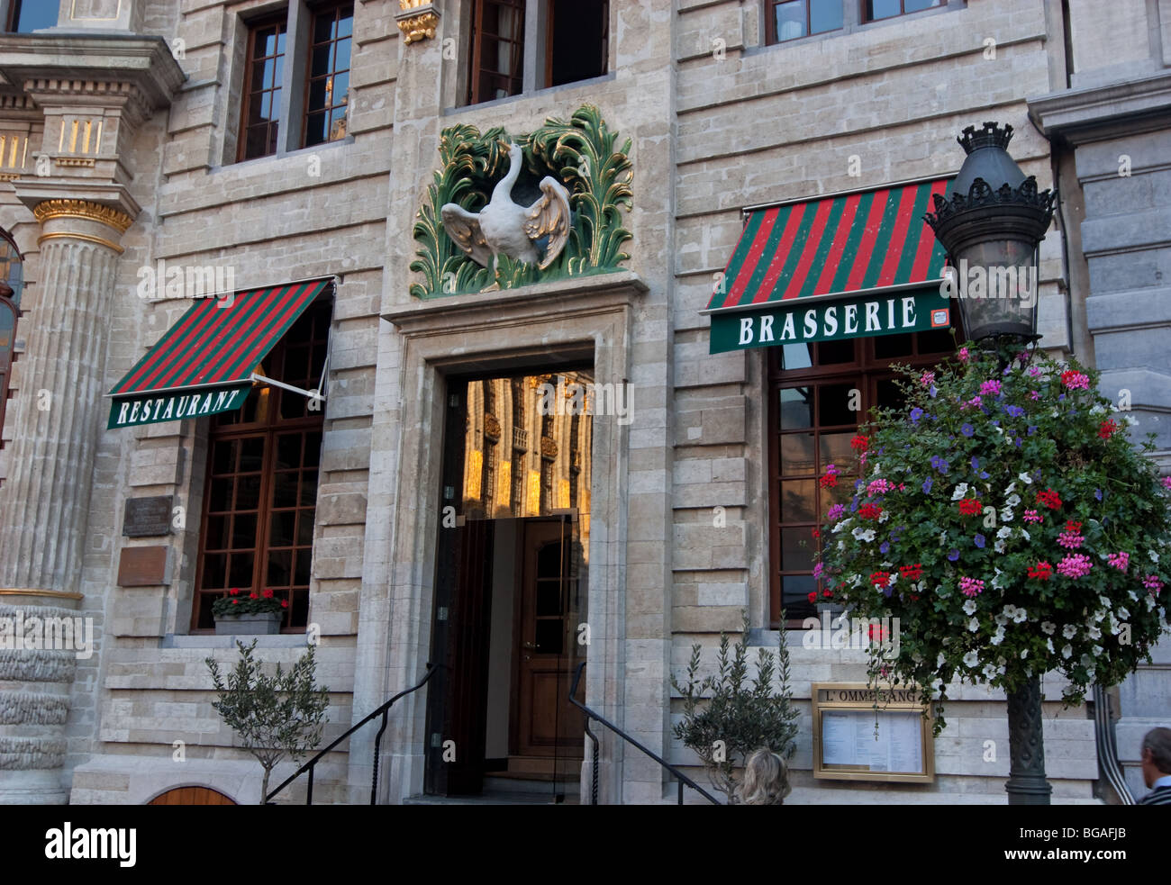 Entrance door at the Brasserie in Brussels Stock Photo Alamy
