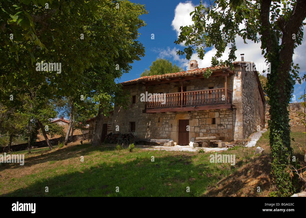 Casa rural burgalesa restaurada Stock Photo