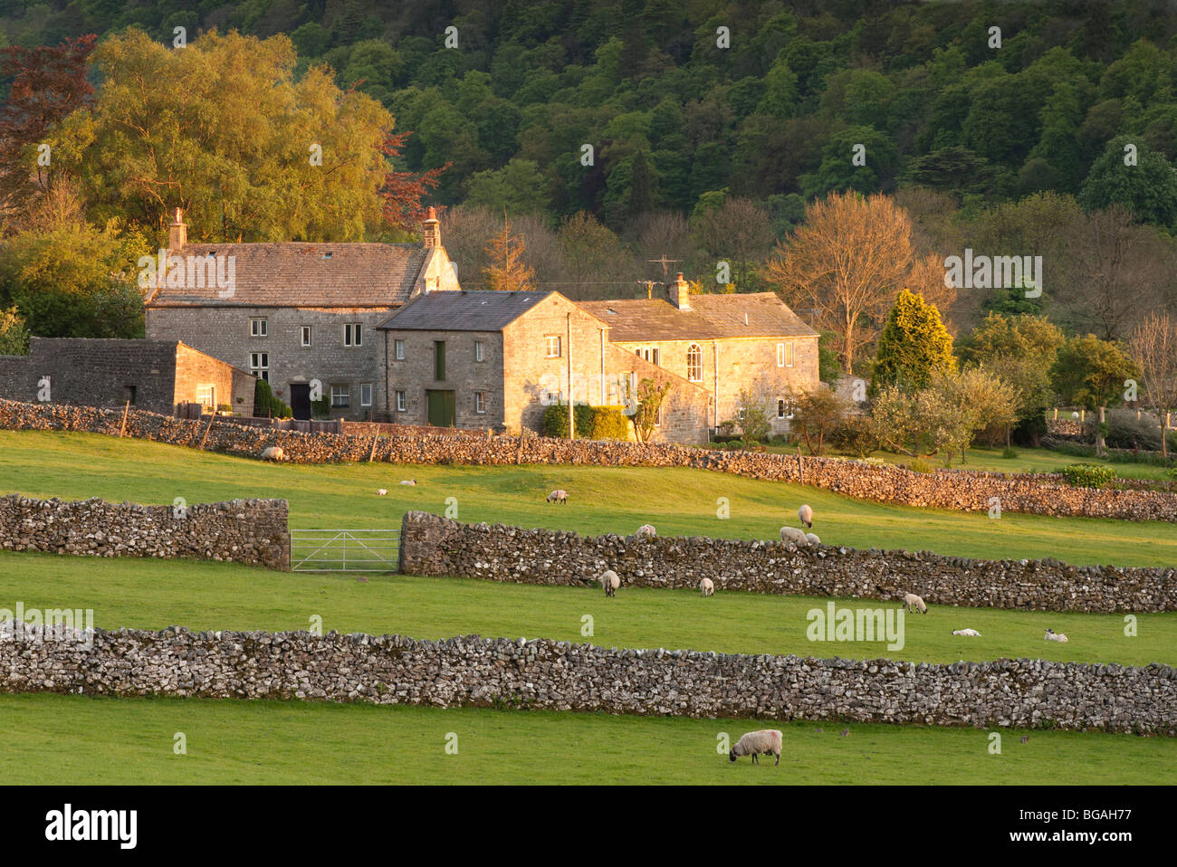 Buckden in Upper Wharfedale in the Yorkshire Dales. Stock Photo