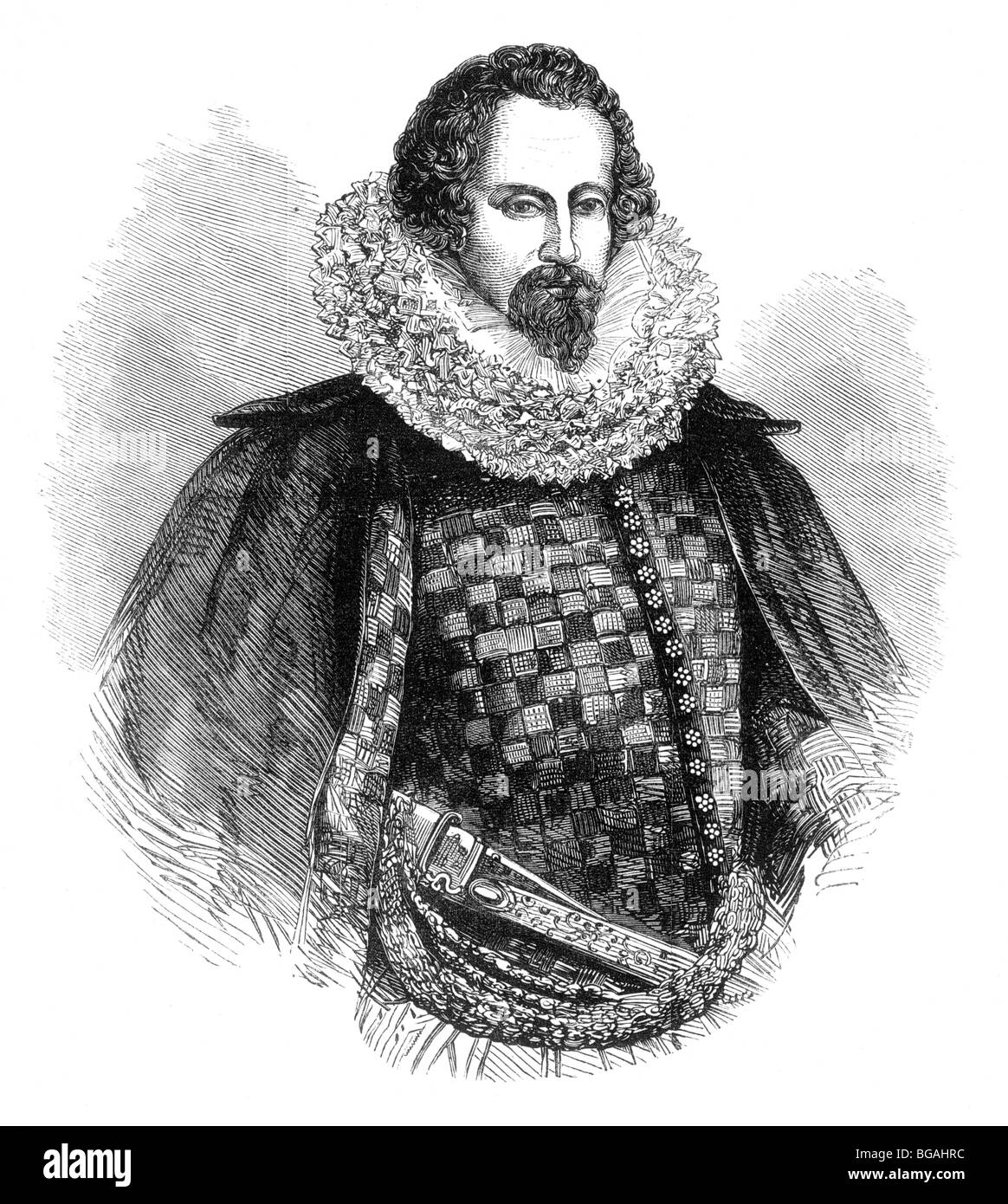 Portrait of Robert Devereaux, 2nd Earl of Essex Stock Photo