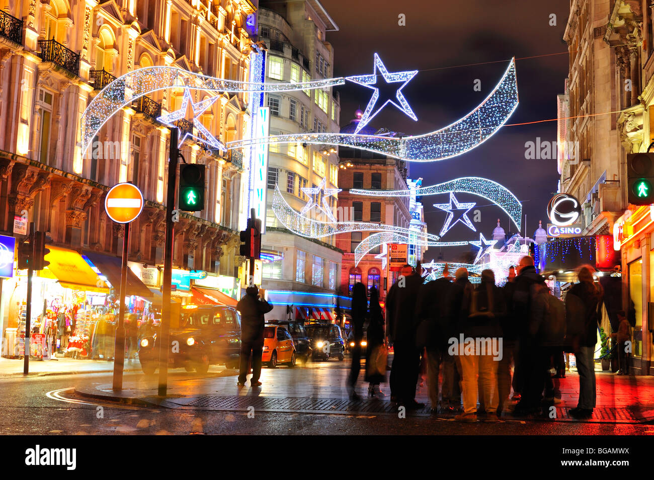 Christmas Lights in London Stock Photo Alamy