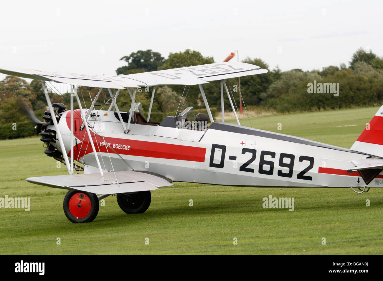 Focke-Wulf Fw.44J Stieglitz, G-STIG / D-2692. Goldfinch. Two seat trainer biplane. Siemens-Halske Sh 14 radial engine 160hp. 115 mph